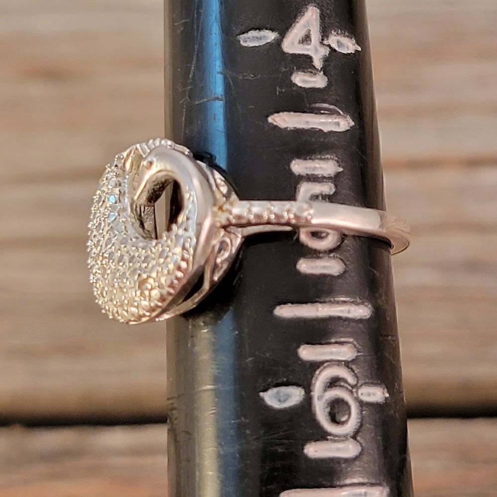 New Sterling Stylized Peacock Ring - Picture 4 of 5